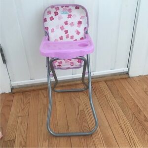Baby Doll High Chair with Pink Floral Design